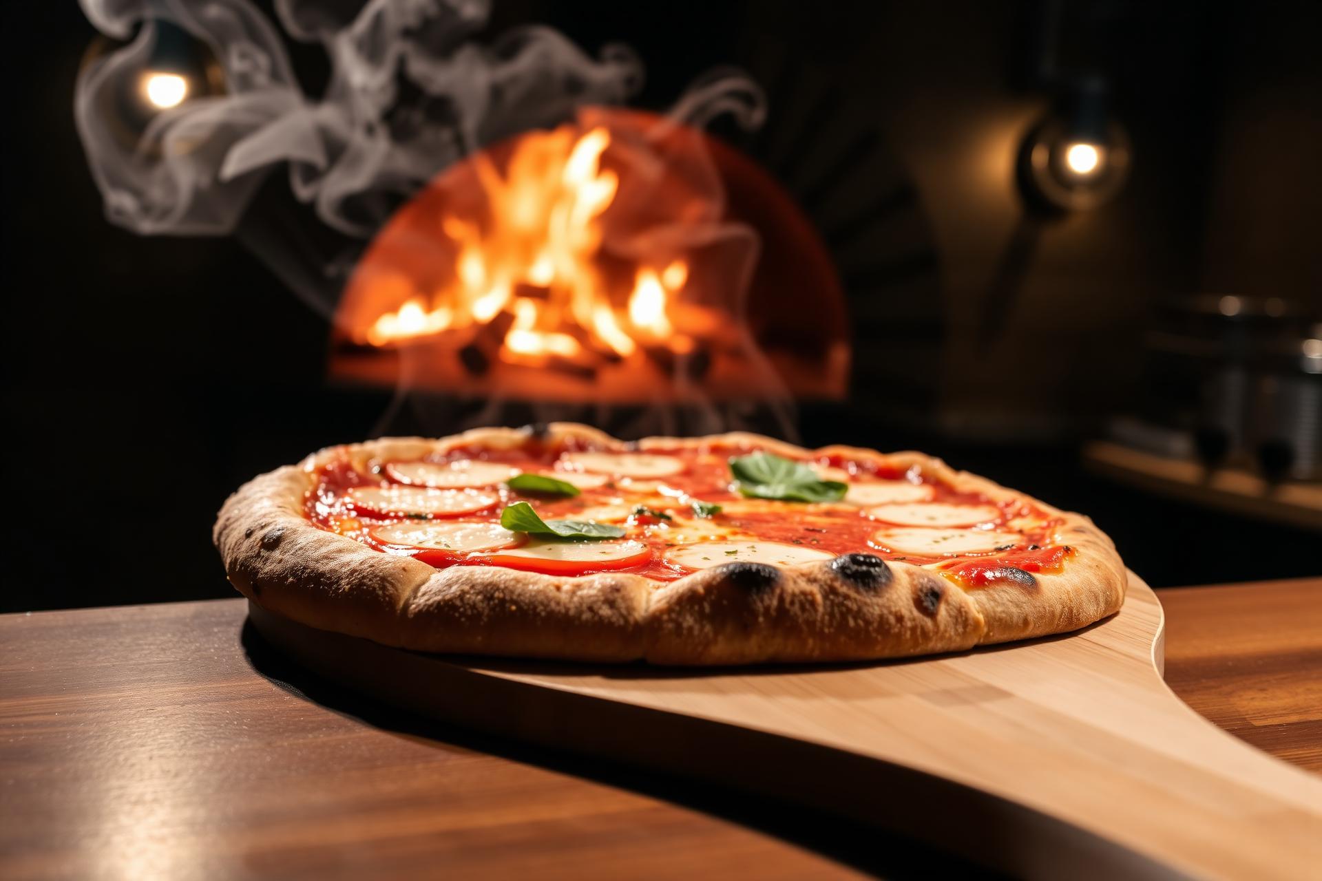 Pizza napoletana appena sfornata